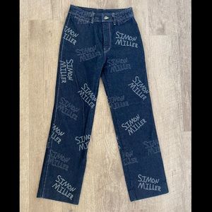 Simon Miller logo printed jeans